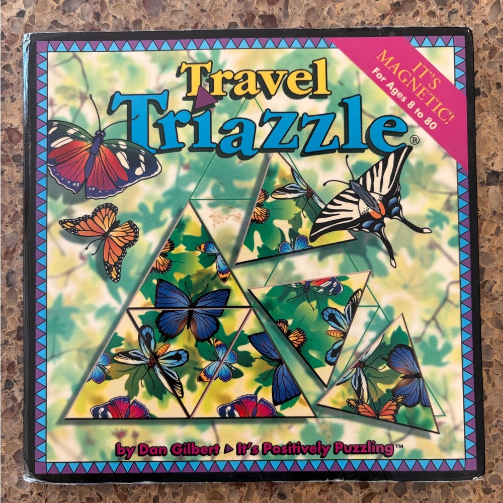 Travel Triazzle Puzzle with Butterflies